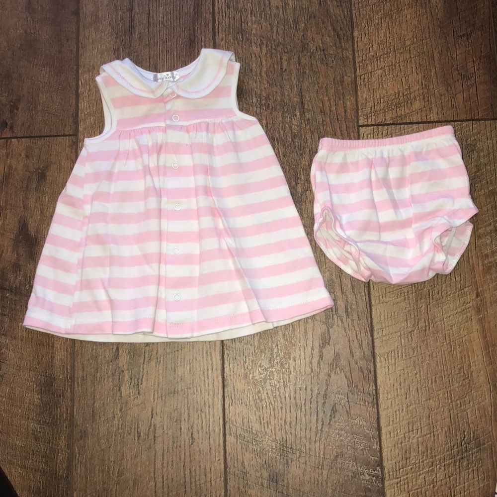 Sailor Dress and Bloomers 0-3 mos
